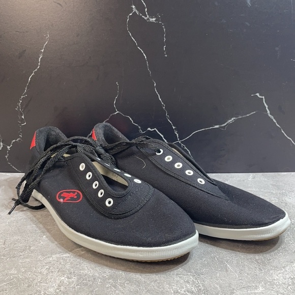 Double Star Shoes - Double Star Canvas Black/Red Size 9.5m
